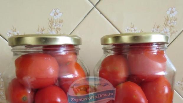 Tomatoes peeled in tomato juice Tomatoes in ready-made tomato juice for the winter